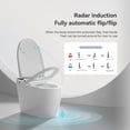 thumbnail image 4 of Smart Toilet, Bidet Toilet with Automatic Flip Cover, Electric Tankless Toilet with Heated Bidet Built In, LED Display, Automatic and Foot Feel Flush, White, 4 of 9