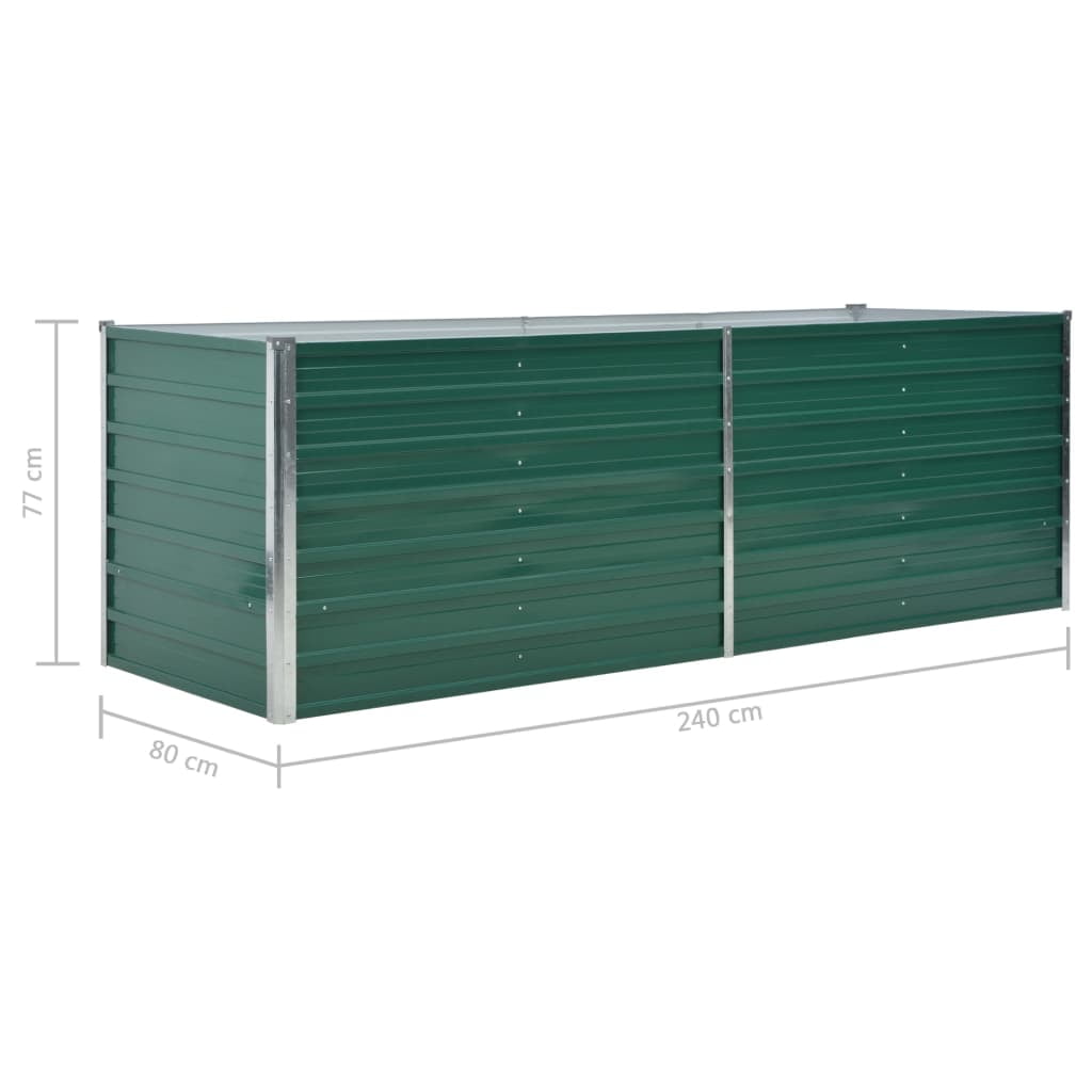 Raised Garden Bed, Outdoor Metal Above Ground Planter Box for Vegetables Flowers, Green Raised Garden Bed, Outdoor Metal Above Ground Planter Box for Vegetables Flowers, Green