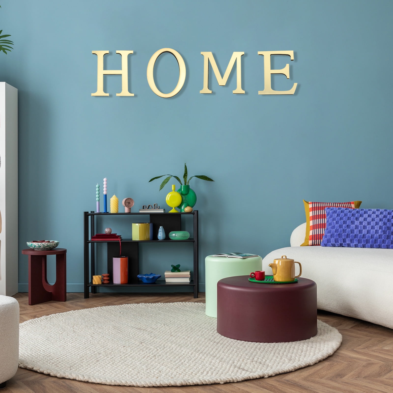 Unique Bargains 3D Alphabet Mirror Wall Stickers 3.94" x 3.94" x 0.31" Letter R