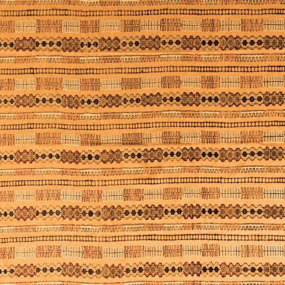 Ahgly Company Indoor Square Abstract Orange Modern Area Rugs, 3' Square