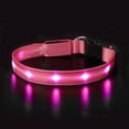 thumbnail image 4 of MASBRILL Glowing LED Dog Collar, Night Walking Light Dog Collar, Waterproof and USB Rechargeable for Small Medium Large Dogs Flashing Collar Pink-XS, 4 of 7