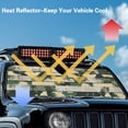 thumbnail image 4 of Yuyamidu Green Camo Windshield Sun Shade, Board Car Sunshade for Rubicon Sahara TJ JK JKU 2 & 4 Door-Blocks UV Rays Sun Visor Shield, 4 of 7