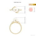 thumbnail image 5 of ANGARA Classic Freshwater Cultured Pearl Bypass Ring in 14K Yellow Gold for Women | June Birthstone, Birthday, Anniversary, Jewelry Gift for Women | Pearl Ring, 5 of 8