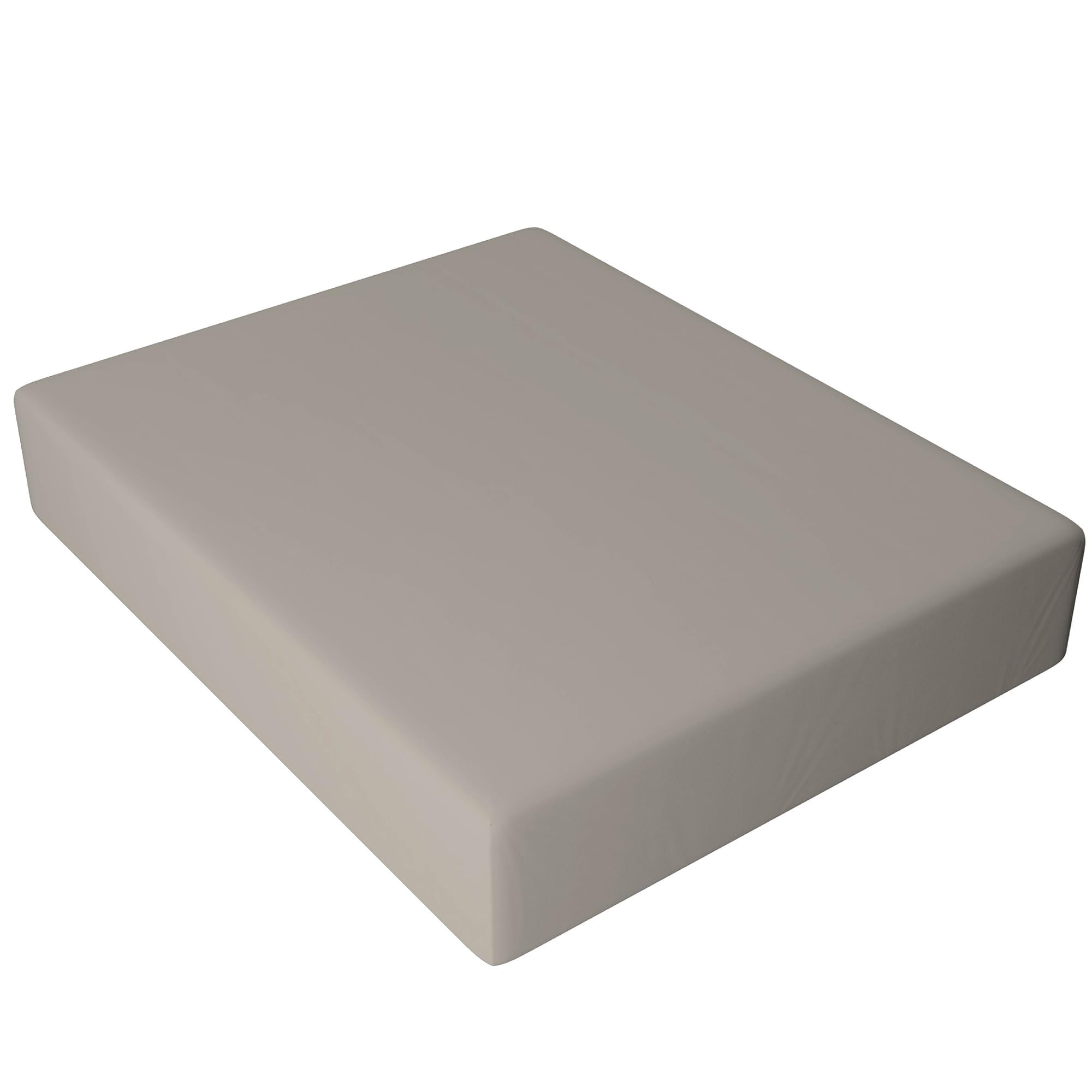 Superity Linen Full XL Fitted Sheet Made from Cotton. Moisture Wicking Cotton Bed Sheet for Breathable, Dry, and Comfortable Night's Sleep. 200 Thread Count. (Stone)