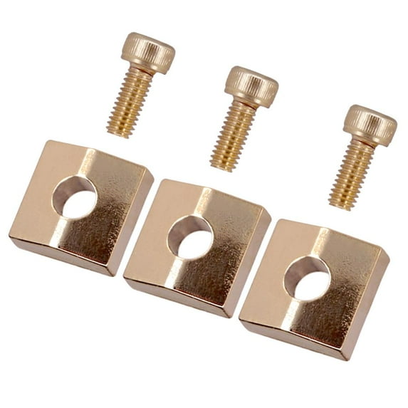 3x Golden Electric Guitar Nut Clamp&Screws for Tremolo Bridge