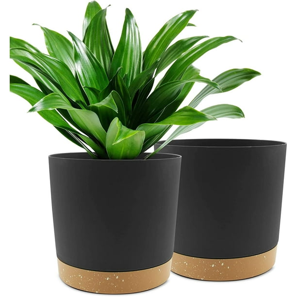 Plant Pots Set of 2 Pack 10 inch,Planters for Indoor Plants with
