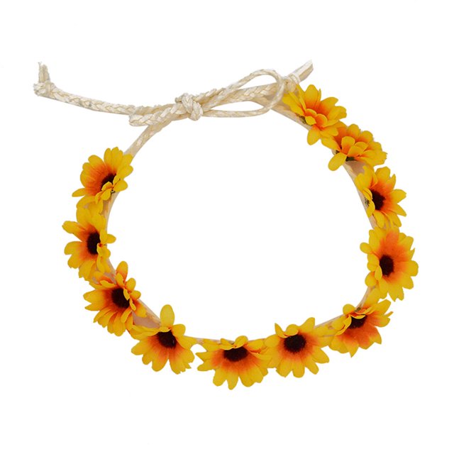 1 unidad de cabeza de crisantemo, guirnalda de flores, diadema, lazo para la cabeza para mujeres y niñas