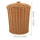 thumbnail image 2 of Cesta de almacenamiento de ratán sintético, cesta para ropa sucia, cesta grande de mimbre para ropa, cesta para ropa sucia, cesta para guardar ropa, cesta tejida con tapa, cesta de almacenamiento, 2 of 8