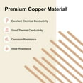 thumbnail image 2 of Uxcell 5-Pack Copper Round Rod 2mm x 300mm T2 Copper Stock, 2 of 7