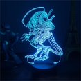 thumbnail image 3 of Luz LED nocturna Aliens Xenomorphs 3D que cambian de color para niños, 3 of 5