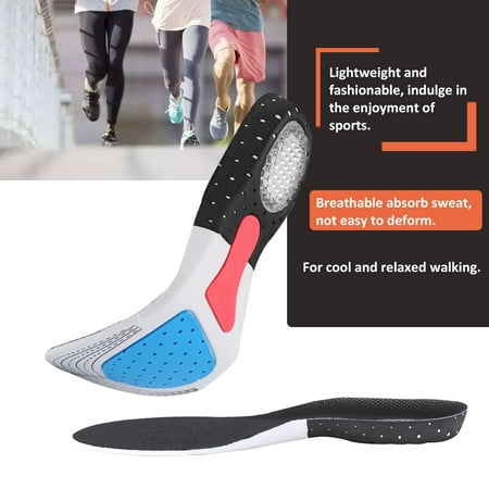 Foot Arch Support Sport Shoe Pad Running Gel Insoles Insert Cushion Insole Sneakers Pad Sweat-absorption and Flash Drying Foot Care