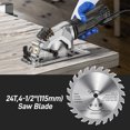 thumbnail image 4 of OWSOO Sierra Circular Mini 4.8Amp 4 1/2 Pulgadas Sierra Circular Compacta 3700RPM Eléctrica con Guía de Corte Láser para Cortes en Madera, Azulejos y Plástico Gris, 4 of 8