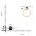thumbnail image 4 of ANGARA Natural Bezel-Set Round 1.6 ct Blue Sapphire Solitaire Ring in 14K Rose Gold for Women (Size-7mm) | September Birthstone, Anniversary, Jewelry Gift for Women | Natural Blue Sapphire Ring, 4 of 9