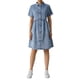 thumbnail image 5 of VISgogo Vestido de mezclilla de verano para mujer, solapa de color sólido Botones de manga corta Casual de una pieza para damas, S / M / L / XL VISgogo  moda, 5 of 9