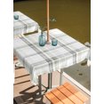 thumbnail image 2 of Outdoor Tablecloths with Umbrella Hole & Zipper, Sage Green Check 54x54 Inch Square Tablecloths, Farmhouse Line Buffalo Plaid Waterproof Table Cloth, Patio/Pool/Picnic Table Covers, 2 of 8