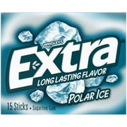 Extra Gum Polar Ice Sugar Free Chewing Gum, Single Pack - 15 Stick