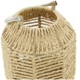 thumbnail image 4 of DecMode Brown Paper Handmade Decorative Candle Lantern with Glass Holder and Handle, 4 of 7