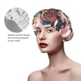 thumbnail image 2 of Kdxio Fantasy Colorful Beast Print Shower Cap for Women,Elastic and Reusable,Double Waterproof Layers Bathing Hat, 2 of 6