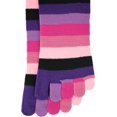 thumbnail image 2 of Pink Rainbow Stripe Toe Socks, 2 of 3