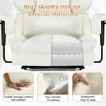 thumbnail image 3 of ZUNMOS Home Office High Back Reclining Desk Chair with Footrest, Big and Tall Adjustable Height PU Leather Executive Computer Task Chair with Leg Rest and Lumbar Support, Armrest, White, 3 of 8