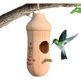 thumbnail image 1 of Hummingbird Houses for Nesting, Hummingbird House Bird Nest, Outdoor Bird Houses with Rope, Wooden Hummingbird Nest, Hummingbird Nesting House, Hummingbird House Garden Decor, 1 of 1