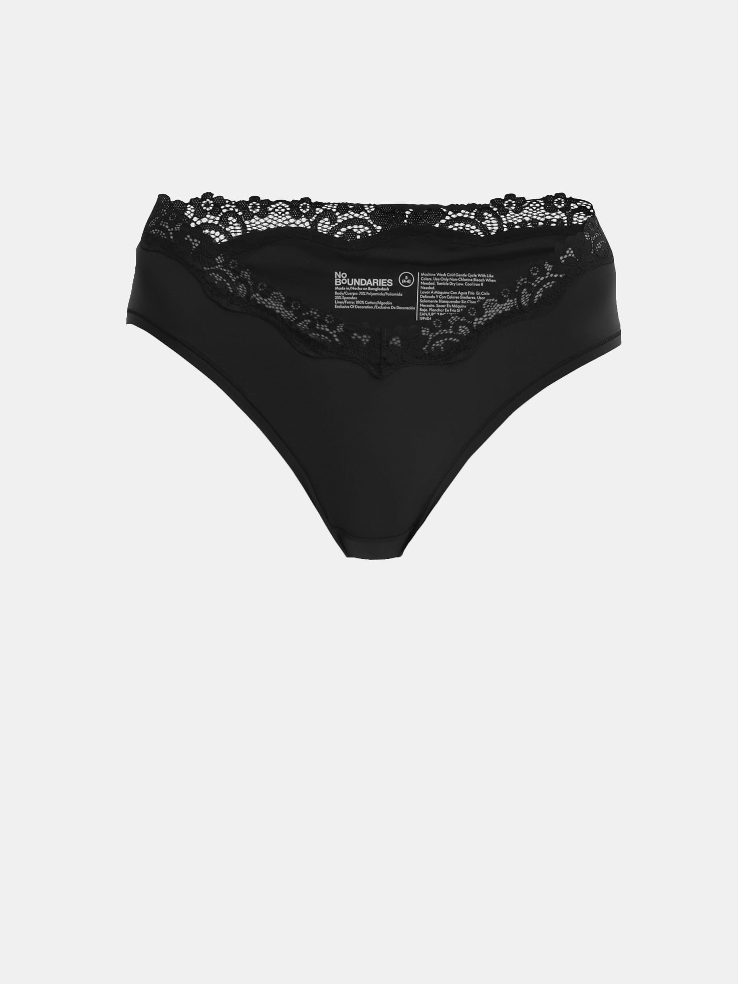No Boundaries Body Base Hipster Panties with Lace, Women's