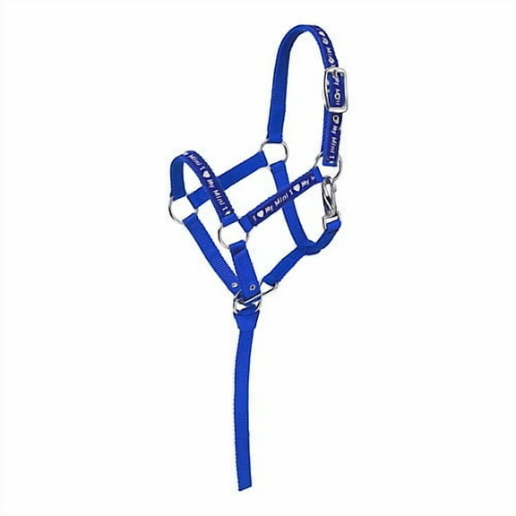 Tough1 Nylon Mini Halter w/ I Love My Mini Sm Blu