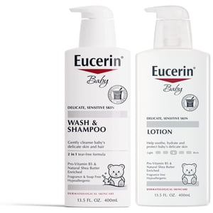Eucerin Baby Essentials Kit, 2-in-1 Wash & Shampoo