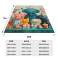 thumbnail image 3 of Cauagu Cute Animal Party Pattern Flannel Bed Blankets,Fleece Blanket Comfortable Air Conditioning Blanket for Sofa Bed Travel Couch & Living Room -40"x30", 3 of 8