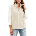 thumbnail image 5 of Enjoytime Fleece Vest for Women Stand Collar Sleeveless Zip Up Gilet Plus Size Lightweight Casual Warm Jacket with Pockets, 5 of 7