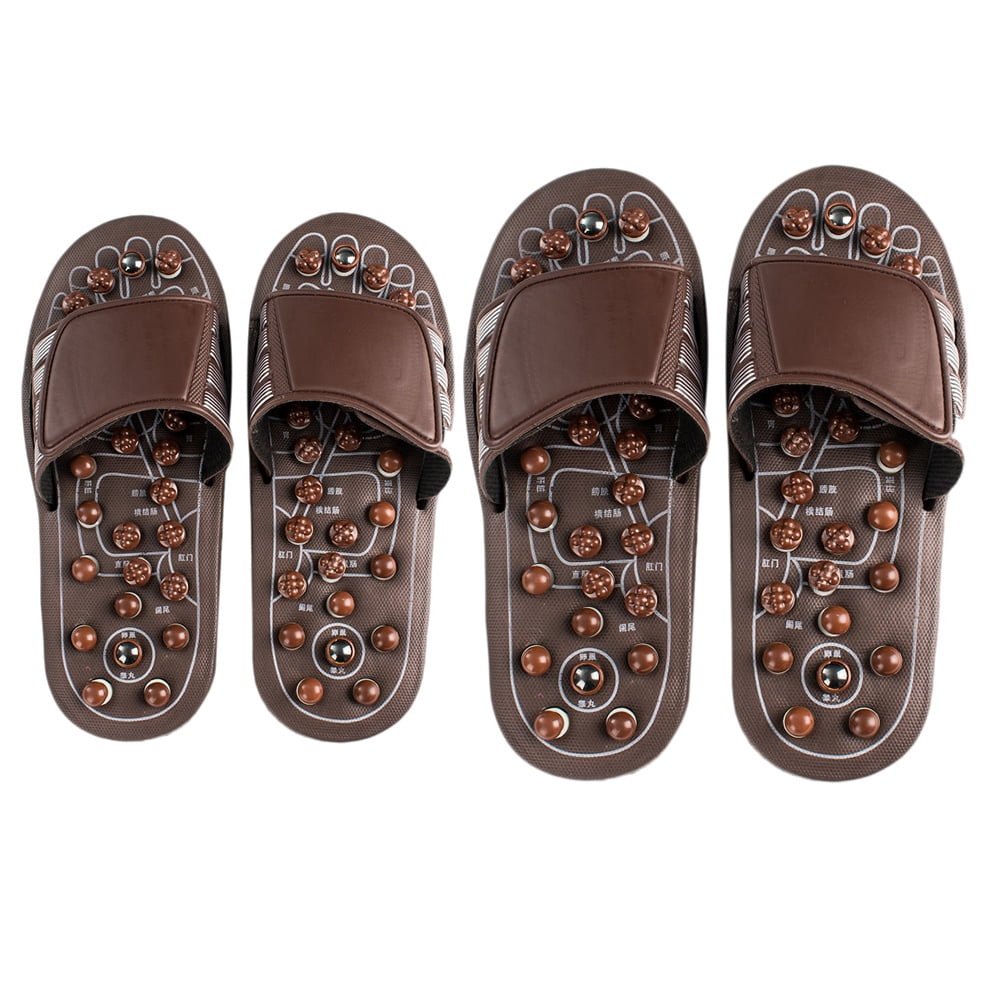 2 Pairs Acupressure Foot Massager Massage Slippers Shoes Reflexology Sandals Relief Plantar Fasciitis Arthritis,M & XL