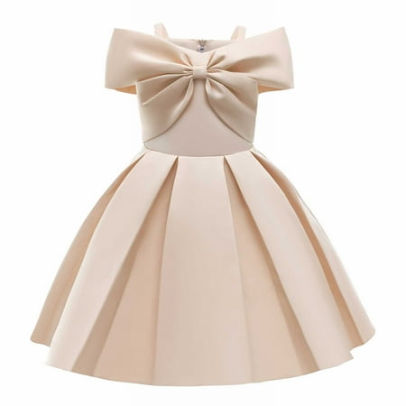 

TAIAOJING Baby Girls Short Sleeve Dress Dress Summer Dress Suspender Dress Princess Dress Dress For 5-6 Years