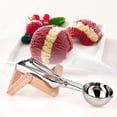 thumbnail image 4 of Cucharas para helado con gatillo fácil - Cuchara grande de acero inoxidable para galletas, 4 of 5