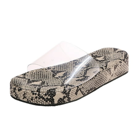 

Womens Fashion Casual Transparent Snakeskin Wedges Outdoor Slippers Shoes Summer Open Toe Slide Sandals Comfortable Flats Flip-Flops Sandal Casual Platforms Wedge Sandals Heeled Sandals A272