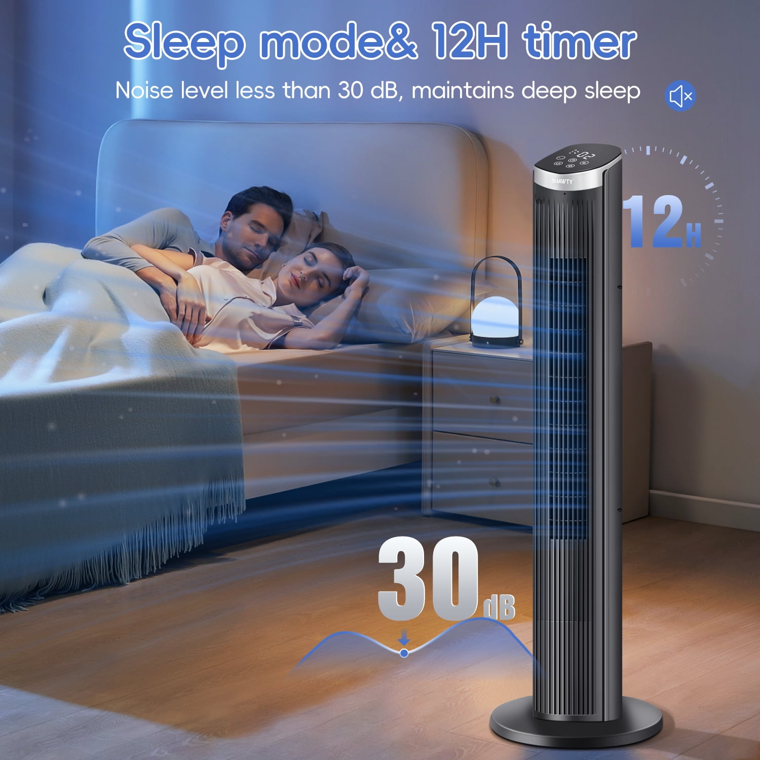 40Inch Tower Fans for Home, CIICII 90 Oscillating Floor Fan,LED Display with Remote,28ft/s High Velocity,5 Speeds, 12H Timer, 3 Modes- Black