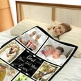 thumbnail image 5 of Personalised Blanket 76x100cm,Custom Blanket with Words Picture Collage Customized Blankets,Birthday Xmas Souvenir Gifts Personalized Throw for Father, Mom, Kids, Dogs, Friends or Lover, 5 of 6