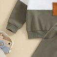 thumbnail image 4 of TOWED22 Baby Boy Clothes Toddler Fall Winter Outfits Long Sleeve Patchwork Sweatshirt Pullover Tops + Sweatpants 6 Months-3T Size:0-6 M,Color:Brown, 4 of 7