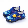 thumbnail image 3 of WEIGFI Toddler Kids Girls Boys Water Shoes Barefoot Wide Toe Quick-Dry Beach Shoes Cartoon Print Lightweight Outdoor Sports Swim Pool Sneakers Camping Daily Cute Footwear,Dark Blue,3-4 Years, 3 of 3