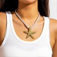 thumbnail image 3 of Starfish Necklace Gold Shell Necklace Seashell Necklaces for Women Ocean Necklaces Beach Vacation Essentials Summer Outfits Holiday Jewelry Trendy Bea, 3 of 5