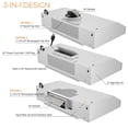 thumbnail image 3 of Awoco 30" Super Slim Under Cabinet 6-Electronic Buttons Stainless Steel Range Hood, 3 of 6