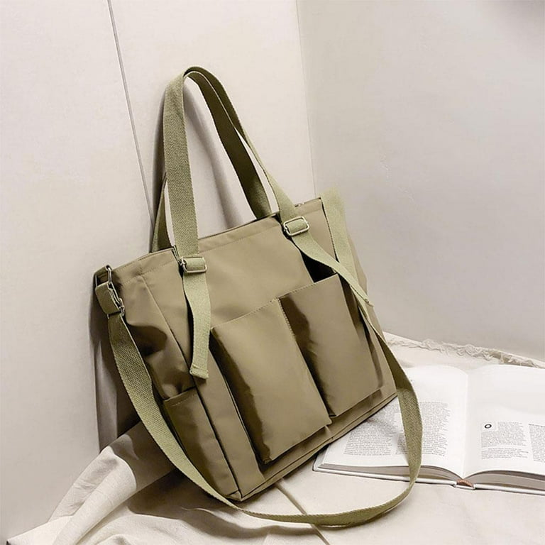 Shoulder Bag Crossbody Handbag Shoppers Bag Canvas Green - Walmart.com