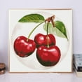 thumbnail image 2 of DIY Stamped Cross Stitch Kits Red Cherries Fruit for Beginners Easy 11CT Needlepoint Embroidery Counted Cross Stitch Kits Art Craft Wall Decoration and Gift 35x35cm, 2 of 9