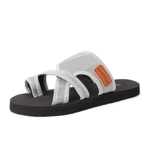 MIASHUI Sandales de Plage d'Extérieur pour Femmes, Décontractées et Confortables, Pantoufles de Plage, Gris, 7.5