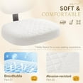 thumbnail image 3 of Homall Ergonomic Cross Legged Chair,360°Swivel Wheels, Height Adjustable Ergonomic Kneeling Desk Chairs for ADHD,Meditation ,Yoga and Home Office with Strong Lumbar Support,Teddy Fabric,Off White, 3 of 9