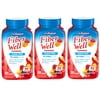 Vitafusion Fiber Gummies Fiber Supplement Peach, Strawberry and Blackberry Flavors 90 Each (Pack of 3)