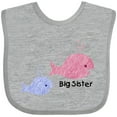 thumbnail image 3 of Inktastic Big Sister with Lil' Brother Girls Baby Bib, 3 of 4