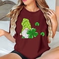 thumbnail image 1 of Puntoco Liquidación de camisetas cortas para mujer Camiseta de manga corta con cuello redondo y estampado informal a la moda para mujer, 1 of 5