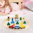 thumbnail image 4 of Juego De Vías De Ferrocarril De Madera, Juguete De Vía De Tren En Miniatura De Madera, Regalo Normal 26 Piezas SM SunniMix Juguetes de vías de tren, 4 of 8