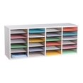thumbnail image 1 of AdirOffice Wood Adjustable 24 Compartment Literature Organizer, White 2 Pack, 1 of 2