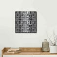 thumbnail image 5 of Luxe Metal Art 'Black And White Boho Floral II' by Linda Woods, Metal Wall Art, 12"x12", 5 of 9